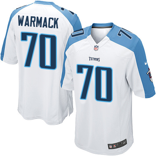 Men's Game Chance Warmack Nike Jersey White Road - #70 NFL Tennessee Titans